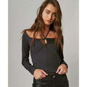 Lucky Brand Keyhole Halter Top